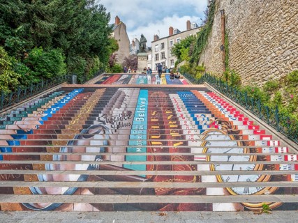 The painted steps of Escalier Denis Papin