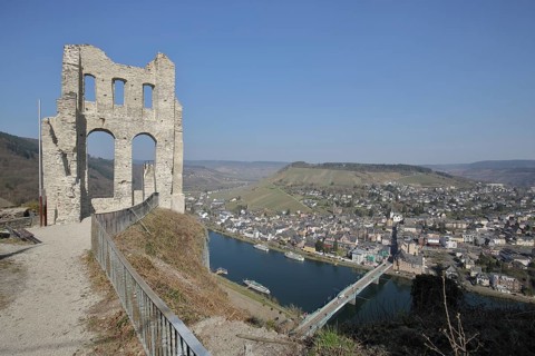 View from Grevenburg on Moselle on Traben-Trarbach