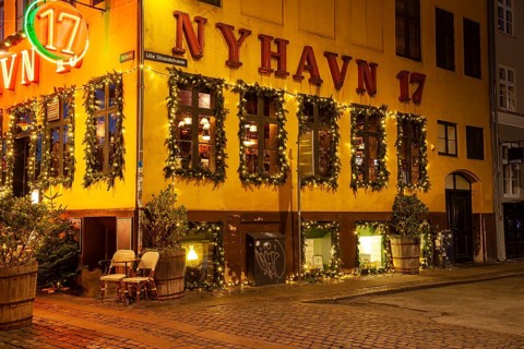 Restaurant in christmas time