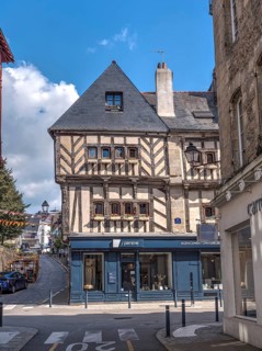 Half-timbered house on the Pl. du General de Gaulle square in the old town