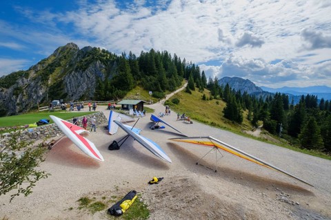 Hang glider or hang glider launch site at Tegelberg