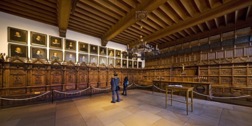 West wall of the Peace Hall with the portraits