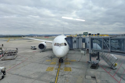 Boeing 787 Dreamliner at the gate