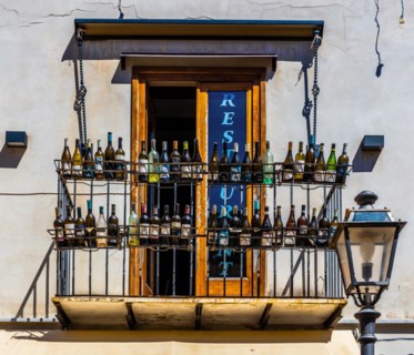 Castelbuono in the Madonie mountains with historic old town