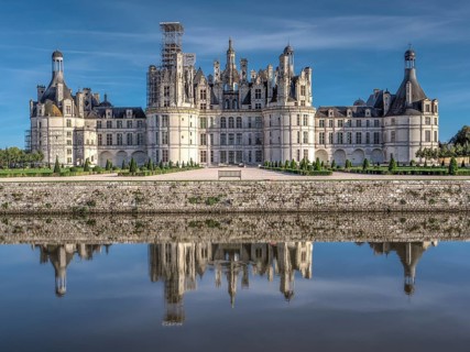 The French Gardens and the Canalised River Cosson and Royal Chateau de Chambord