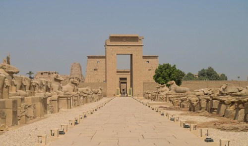 Sphinx Avenue between Karnak and Luxor Temple