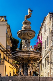 Cathedral square with fountain