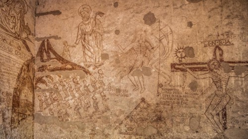 Cells with graffiti of the prisoners