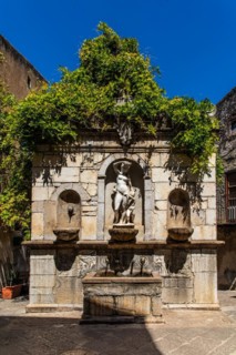 Castelbuono in the Madonie mountains with historic old town