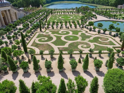 View of the orange garden of the Palace of Versailles