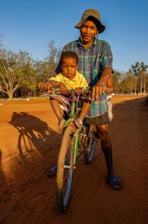 Family on a bicycle