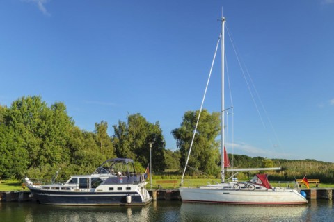 Port of Rankwitz in Lieper Winkel on the Peenestrom