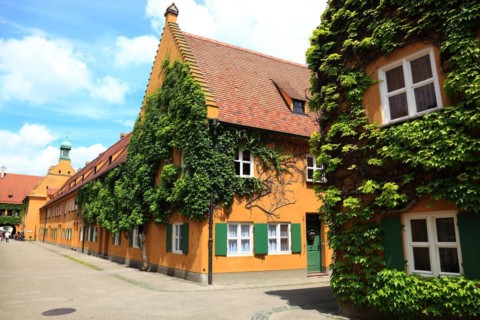 Fuggerei in Augsburg is the oldest existing social settlement in the world