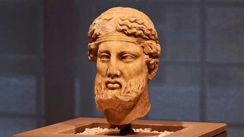 Marble head of Dionysus