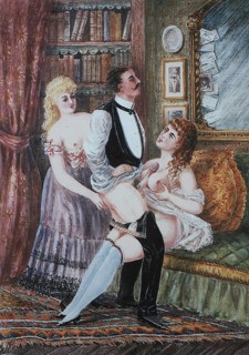 Erotic illustration from the Victorian period