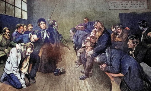 Prayer and silent worship of the Salvation Army