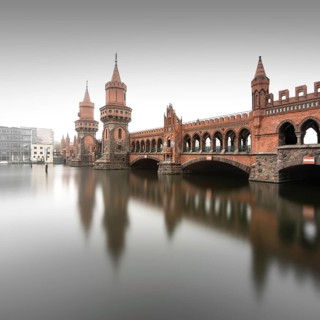 The Oberbaum Bridge that connects the Berlin districts of Kreuzberg and Friedrichshain