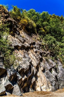 Bizarre rock formations of basalt