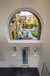 Window and door into the courtyard