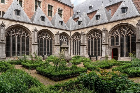 Monastery garden of the historic abbey