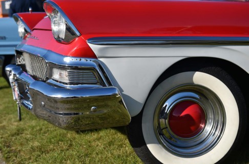 Oldtimer1958 Ford Fairlane at a classic car meeting in Buesum
