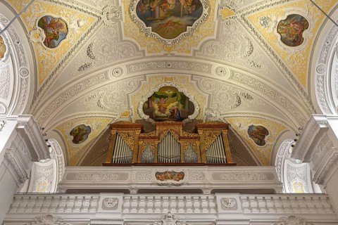 Baroque organ in the town parish church of St. Oswald