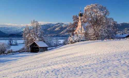 Winter landscape with Ramsachkircherl