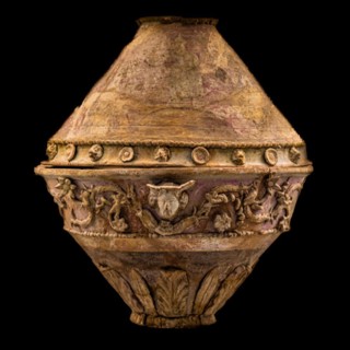 Splendid and characteristic Hellenistic polychrome terracotta production from Centuripe