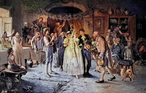 A wedding in 18th century Italy