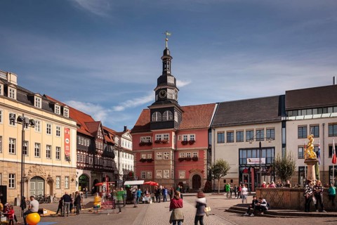 Market square with town hall
