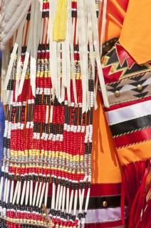 Detail of a female traditional dancer's regalia