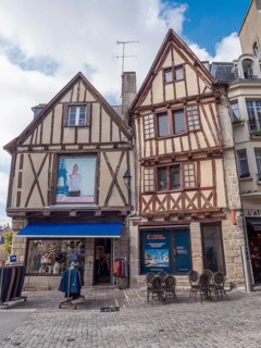 Half-timbered houses in the Rue de la Monnaie in the old town