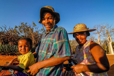 Family on a bicycle