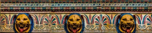 Lion-headed gargoyles from the Temple of Zeus in Himera