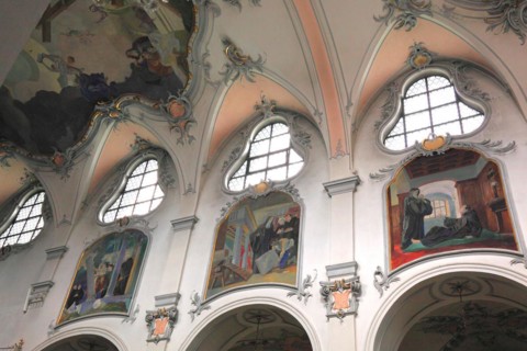 Interior view of the monastery church