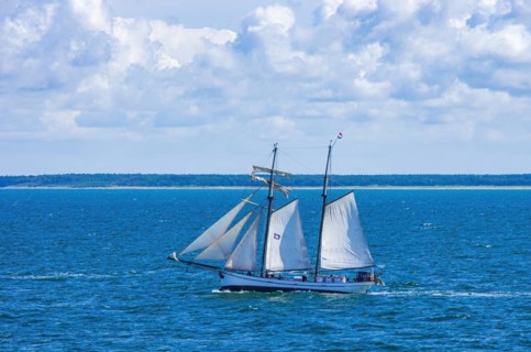 A small sailing ship