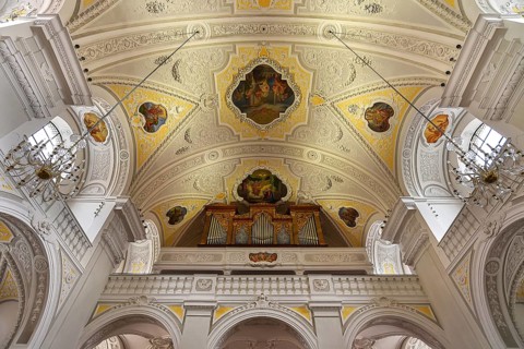 Baroque organ in the town parish church of St. Oswald
