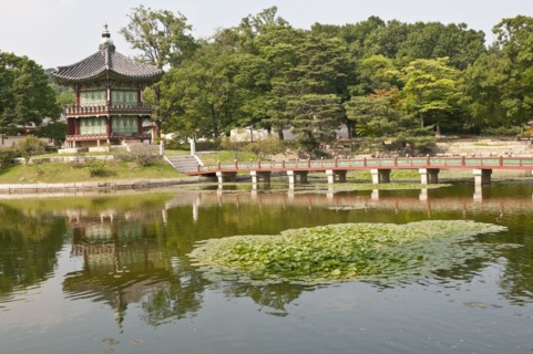 Hyangwonjeong pavillion and pond