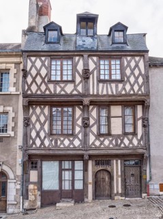 Half-timbered houses on Pl. Saint Louis