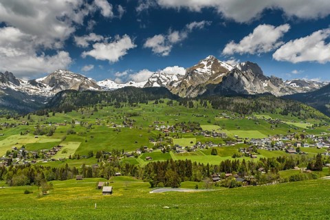 View of the Alpstein with Saentis