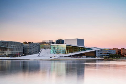 Oslo Opera House in the evening mood