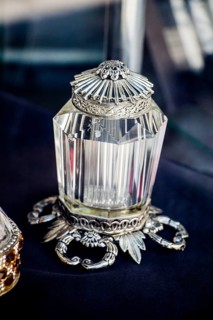 A transparent diamond on a decorative object on display