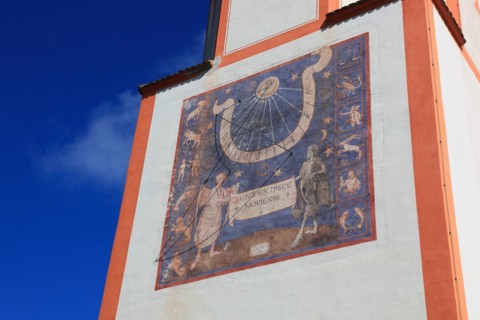 Sundial on the church tower