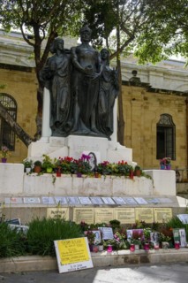 Memorial for murdered journalist decorated with flowers Investigative journalist Daphne Caruana Galizia
