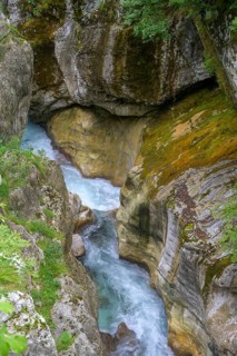 Narrows of the river at the Velika korita Soce