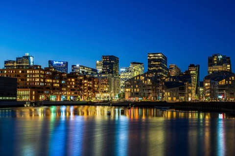 Oslo skyline at night