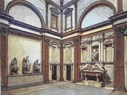 The Sacristy in the Church of San Lorenzo in Florence in 1880