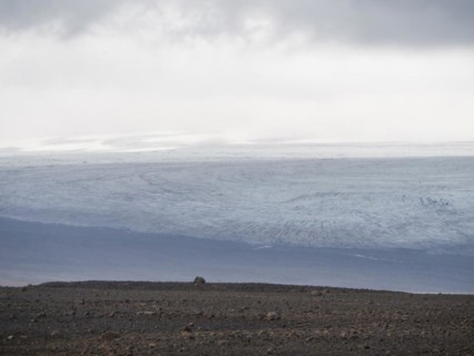 Glaciers and barren landscape