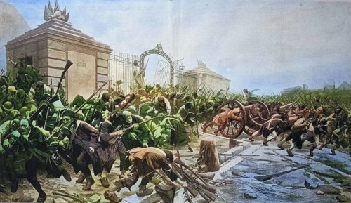 The storming of the Bastille on 14 July 1789