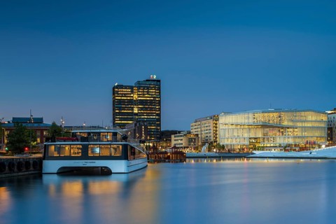 Oslo skyline by night